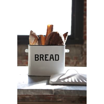 Enameled Metal Bread Box