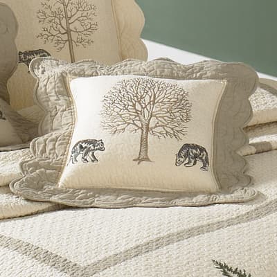 Bear Creek Quilted Pillow by Donna Sharp - Bears