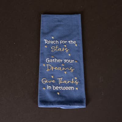 Give Thanks Embroidered Towel