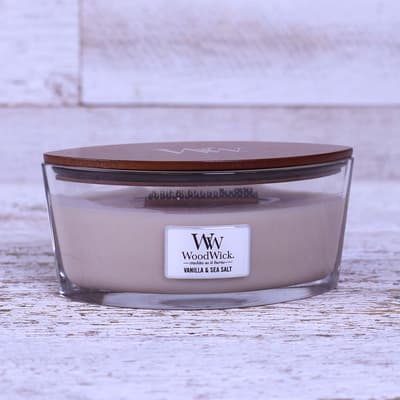 WoodWick Vanilla and Sea Salt Ellipse Jar