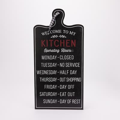 Kitchen Hours Wall Hanging