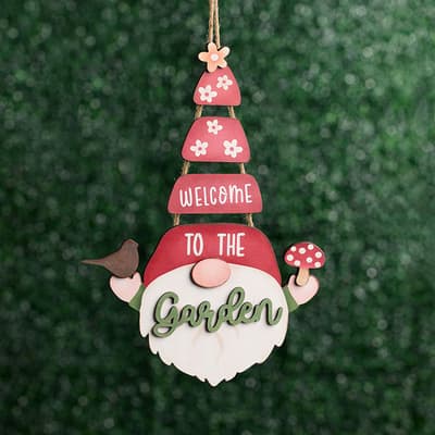 Welcome Gnome Wall Hanging