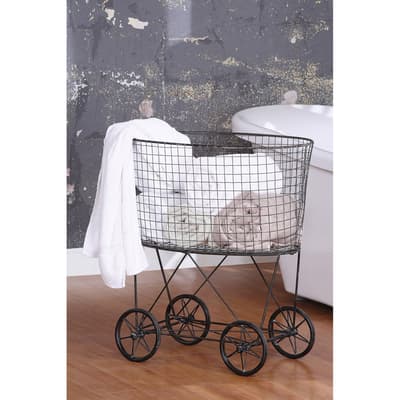 Vintage Laundry Baskets with Wheels