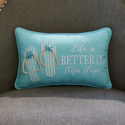 Flip Flops Decorative Pillow