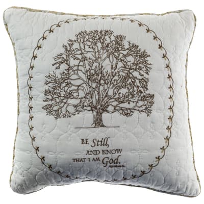 Tree of Life Quilted Decorative Pillow