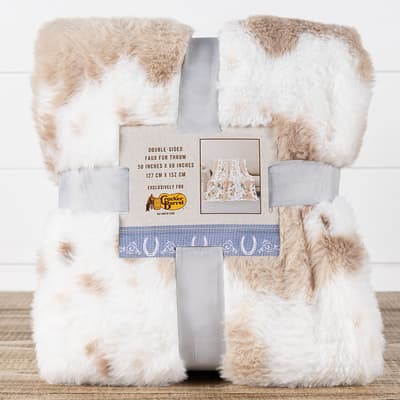 Double Sided Faux Fur Throw