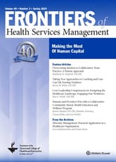 Frontiers of Health Services Management