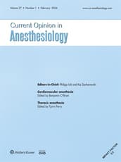 Current Opinion in Anesthesiology Online