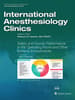 International Anesthesiology Clinics