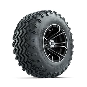 GTW Spyder Machined/Black 10 in Wheels with 20x10.00-10 Rogue All Terrain Tires – Full Set