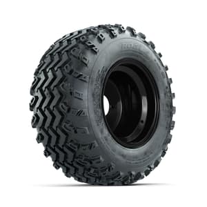GTW Steel Matte Black 3:5 Offset 10 in Wheels with 20x10.00-10 Rogue All Terrain Tires – Full Set