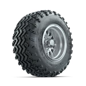 GTW Medusa Machined/Silver 10 in Wheels with 20x10.00-10 Rogue All Terrain Tires – Full Set