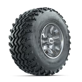 GTW Godfather Chrome 10 in Wheels with 22x11.00-10 Rogue All Terrain Tires – Full Set