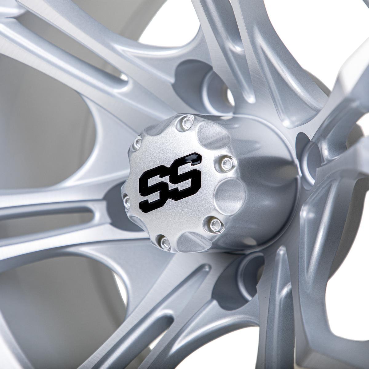 12" GTW Spyder Matte Silver with Machined Accents Wheel