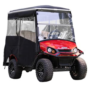 RedDot EZGO Express S4 Elite with 80” Non Modular Top Allguard Black 3-Sided Track Style Enclosure (Years 2023-Up)