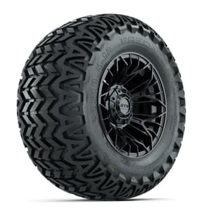 Set of (4) 12 in GTW® Stellar Black Wheels with 23x10.5-12 Predator All-Terrain Tires
