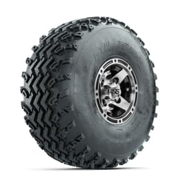 GTW Ranger Machined/Black 8 in Wheels with 22x11.00-8 Rogue All Terrain Tires – Full Set
