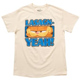 Young Mens Garfield Lasagn-Yeah Graphic Tee