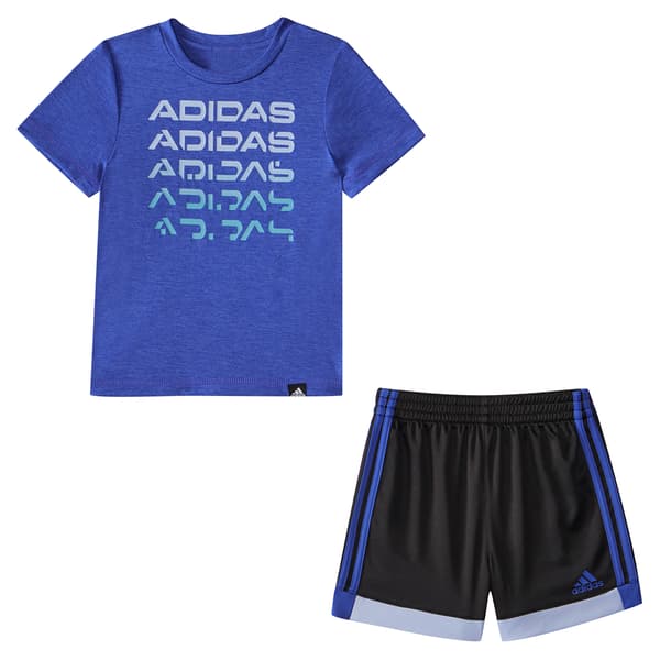 Baby Boy &#40;12-24M&#41; adidas&#40;R&#41; Tech Stripe Tee & Shorts Set - image 