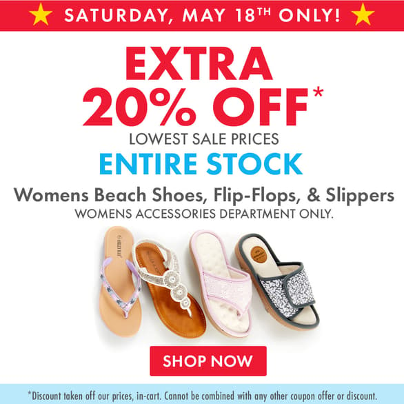 Extra 20% OFF Womens Select Shoes 