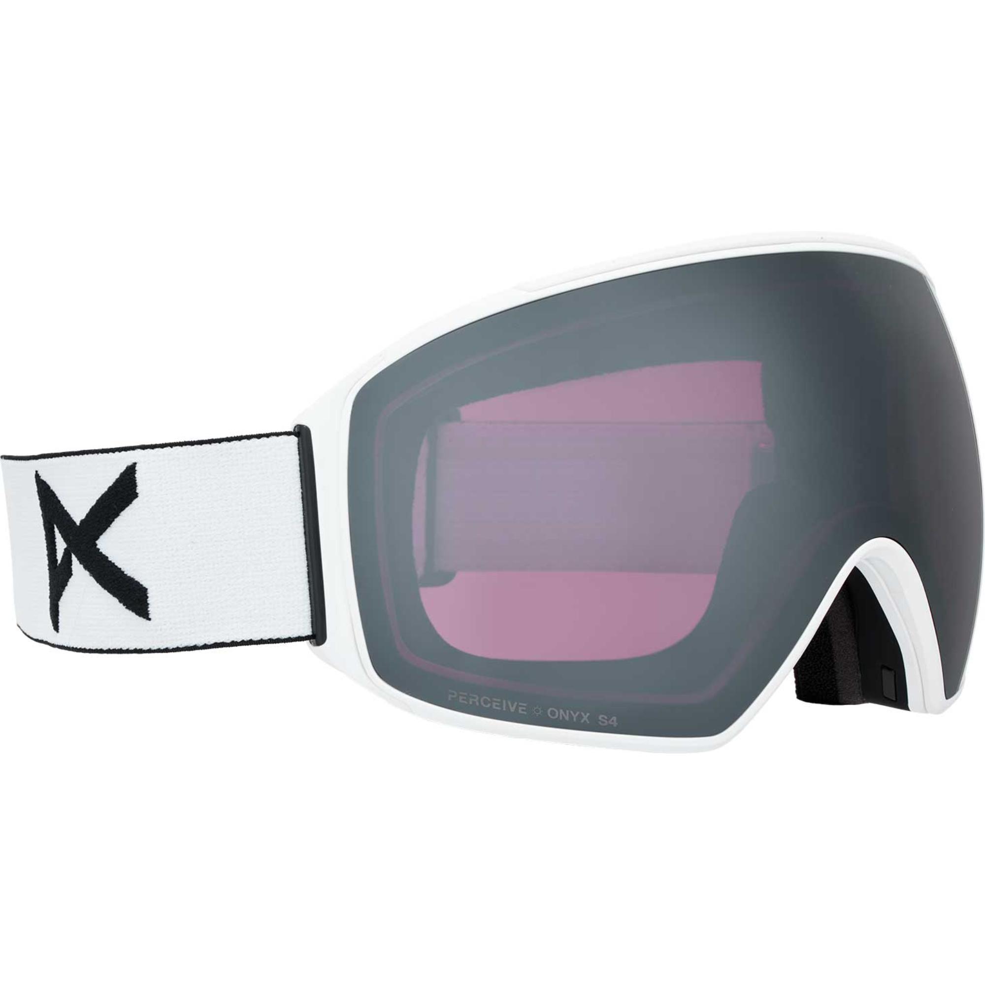 スキー・スノーボードアクセサリー anon. 24-25 M4S WHITE Anon M4S Low Bridge Fit Goggles (Cylindrical) + Lens + Face