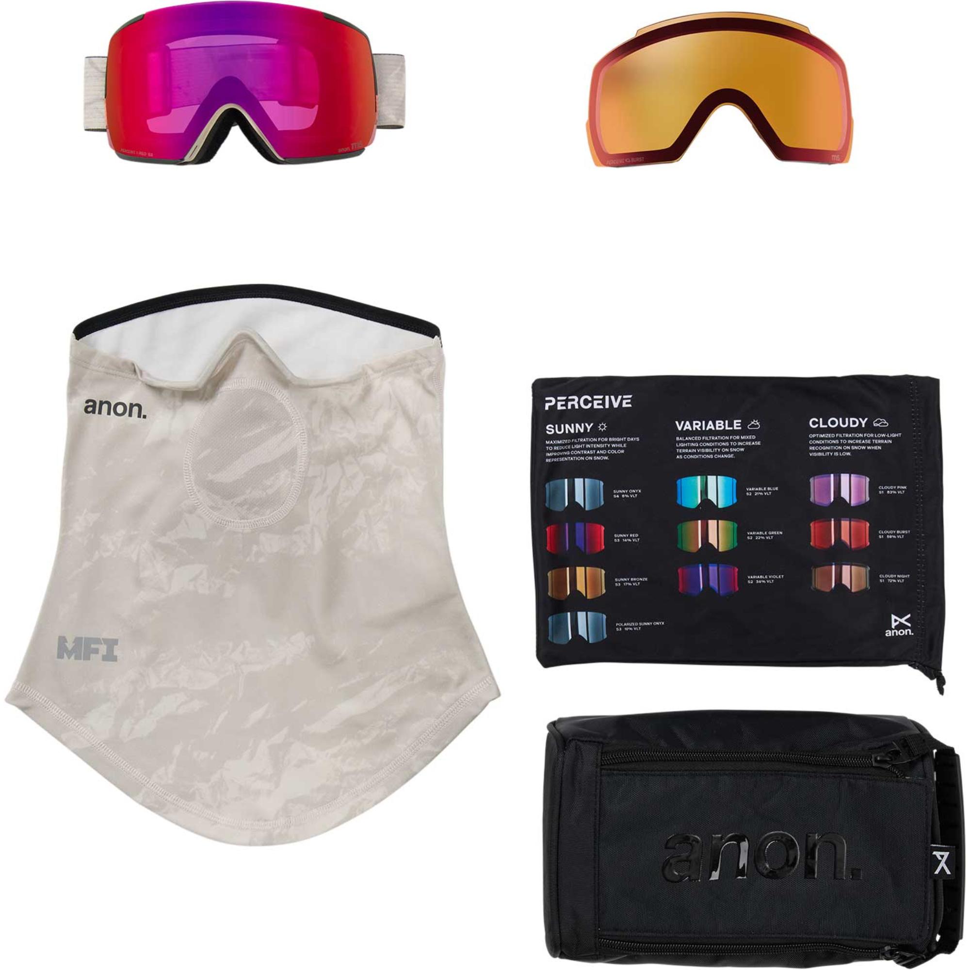 Anon M5 Snow Goggles w/ Bonus Lens + MFI Face Mask - Sun & Ski Sports