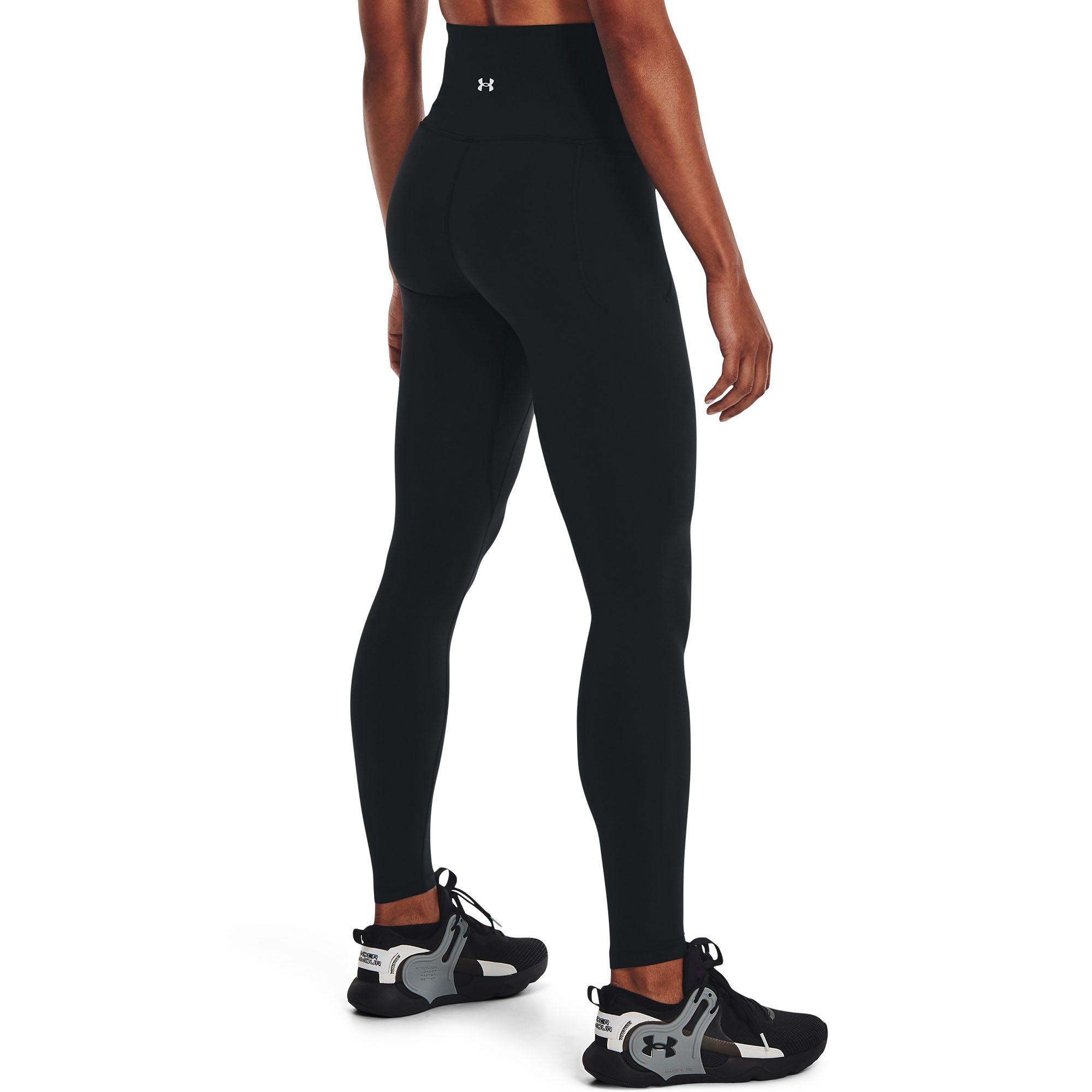 Under Armour, Pants & Jumpsuits, Under Armor M Black Fold Over Waistband  Workout Pants