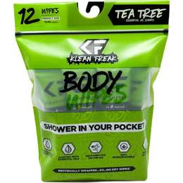 Klean Freak 12 Pack Body Wipes - Tee Tree
