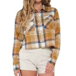 Salty Crew Women's Golden Age Crop Flannel Shirt