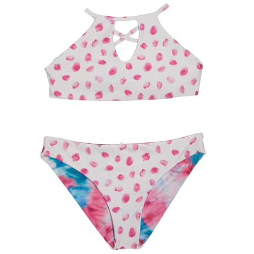 Splendid Girls' Twist of Fate Reversible High Neck Swimsuit Set alt image view 3