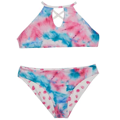 Splendid Girls' Twist of Fate Reversible High Neck Swimsuit Set alt image view 1