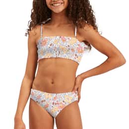Billabong Girls' Sweet Dreamer Smocked Bikini Set