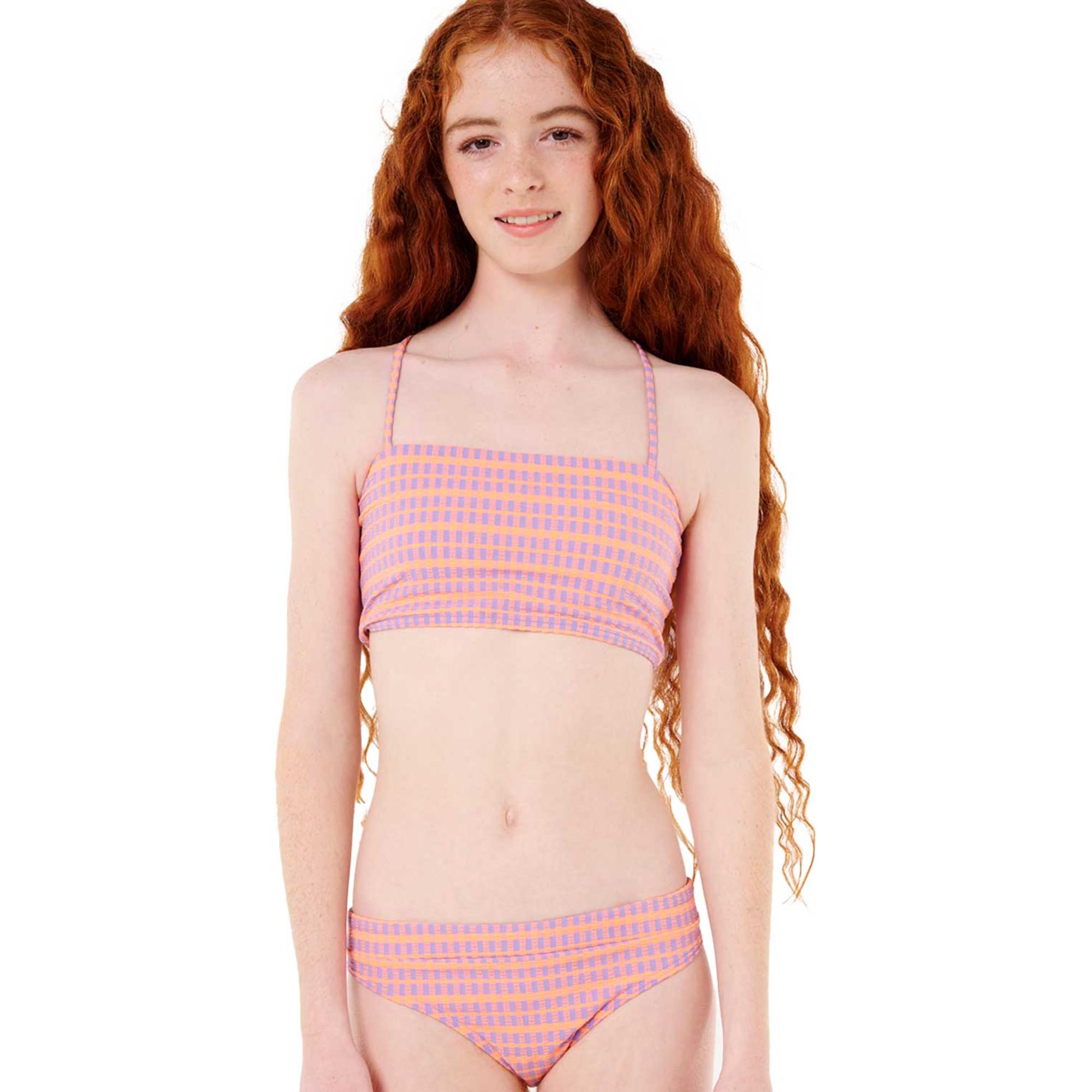 Rip Curl Girls' Neon Isles Plaid Bikini - Sun & Ski Sports