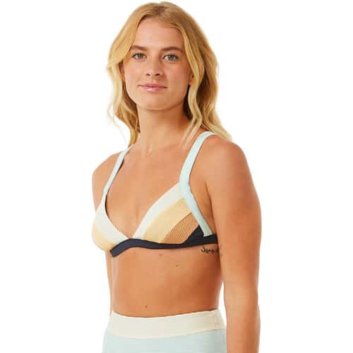 Rip Curl Women's Block Party Spliced Fixed Triangle Bikini Top alt image view 2