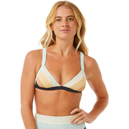 Rip Curl Women's Block Party Spliced Fixed Triangle Bikini Top alt image view 1