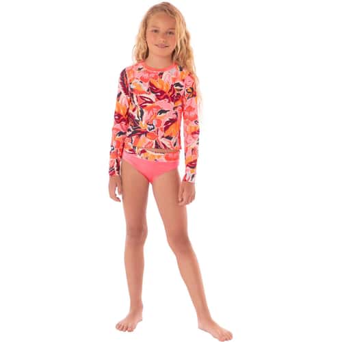 Maaji Girls' Coral Leafy Odyssey RashguardSet alt image view 4