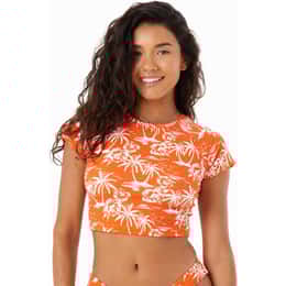 ROXY Women's Vacay Vibes Crop Short Sleeve Rashguard