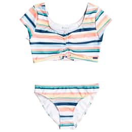 ROXY Girls Malibu Story Crop Top Bikini Set