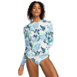 Roxy Featuring Kelia Moniz Long Sleeve Surf Swimsuit In Pastel Zebra-Purple