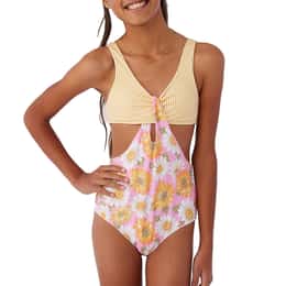 O'Neill Girls' Sunnyside Floral Loop One Piece Swimsuit
