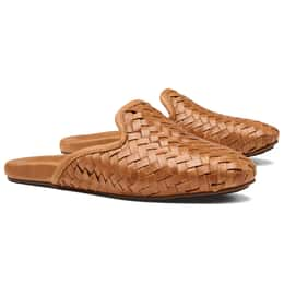 Kāmola Women's Leather Slide Sandals - Tan