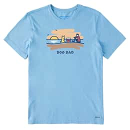 Life Is Good Men's Jake Beach Dog Dad Crusher-LITE T Shirt