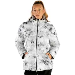 Karbon Women's Crest Print Puffer Snow Jacket