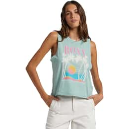 ROXY APPAREL Women's Bring The Good Vibes Muscle Tank Top