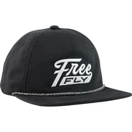 Free Fly Men's Retro Script Flat Brim Hat