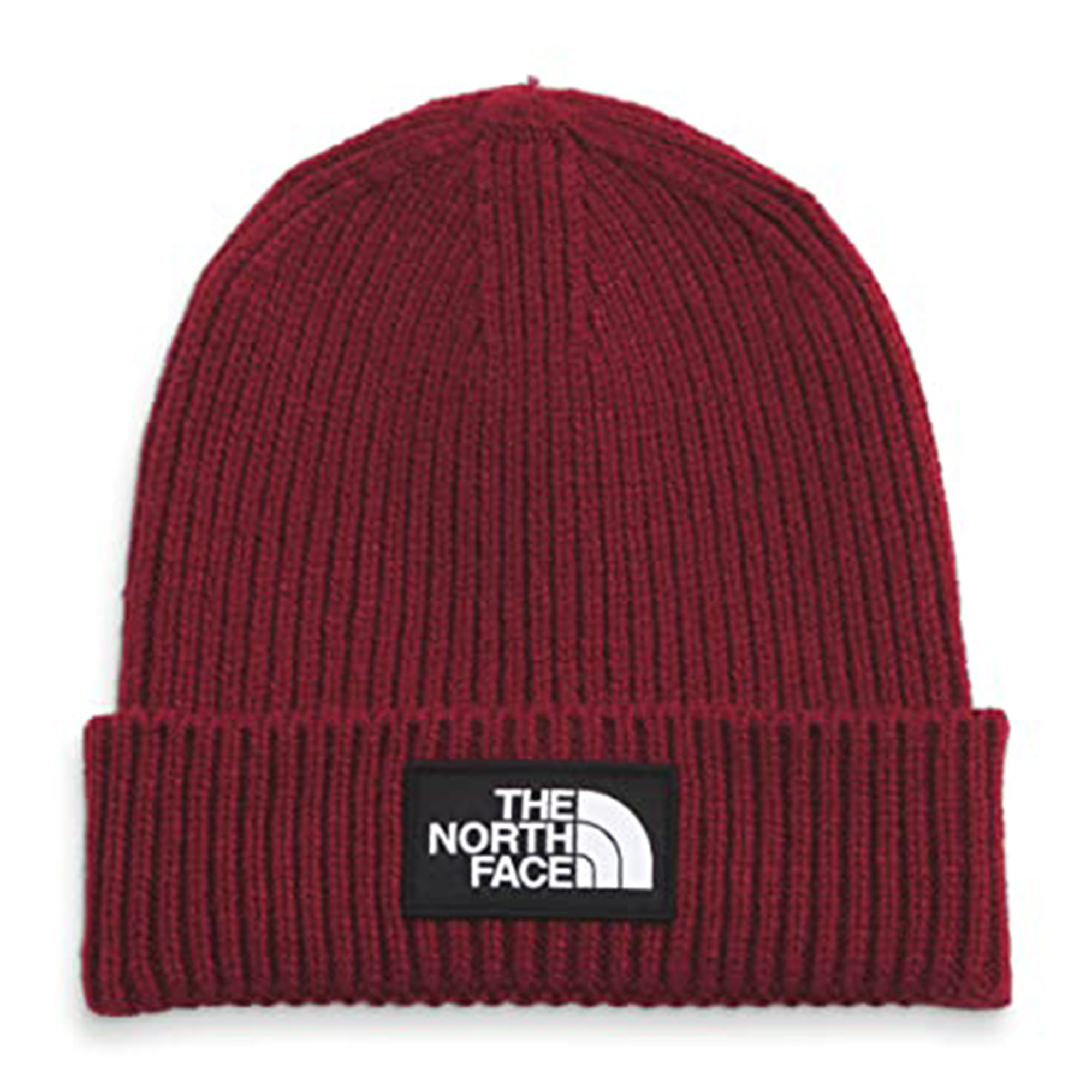 The North Face Logo Box Cuffed Beanie Cordovan