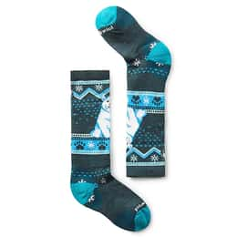 Smartwool Kids' Wintersport Full Cushion Polar Bear Pattern Over The Calf Socks