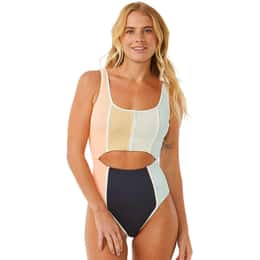 Rip Curl Women's Block Party Splice Good Coverage One Piece Swimsuit
