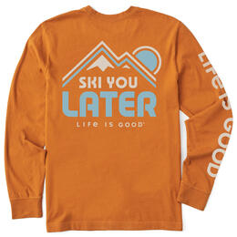 Life Is Good Men's Ski You Later Long Sleeve Crusher T Shirt