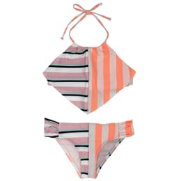 Beach Lingo Girl's Vibration Stripe Hanky High Neck Swim Set